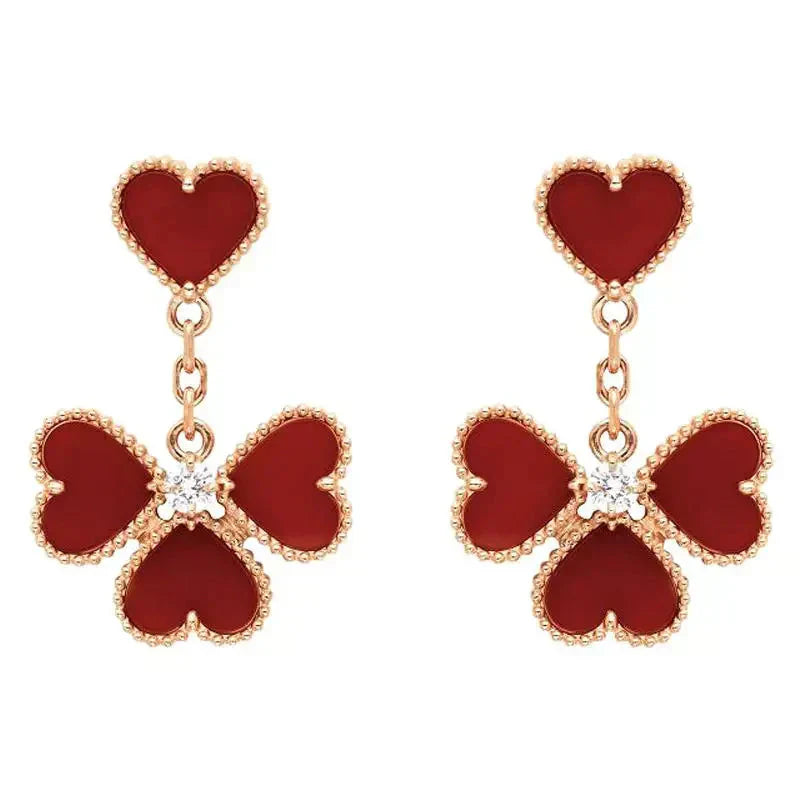 [Eterna Jewels]SWEET CLOVER CARNELIAN EARRINGS