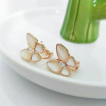 [Eterna Jewels]BUTTERFLY MOP DIAMOND EARRINGS
