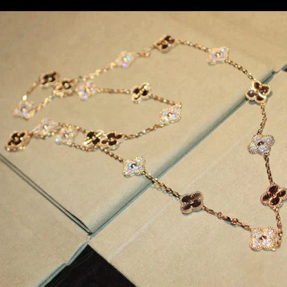[Eterna Jewels]CLOVER 20 MOTIFS LASER DIAMOND NECKLACE