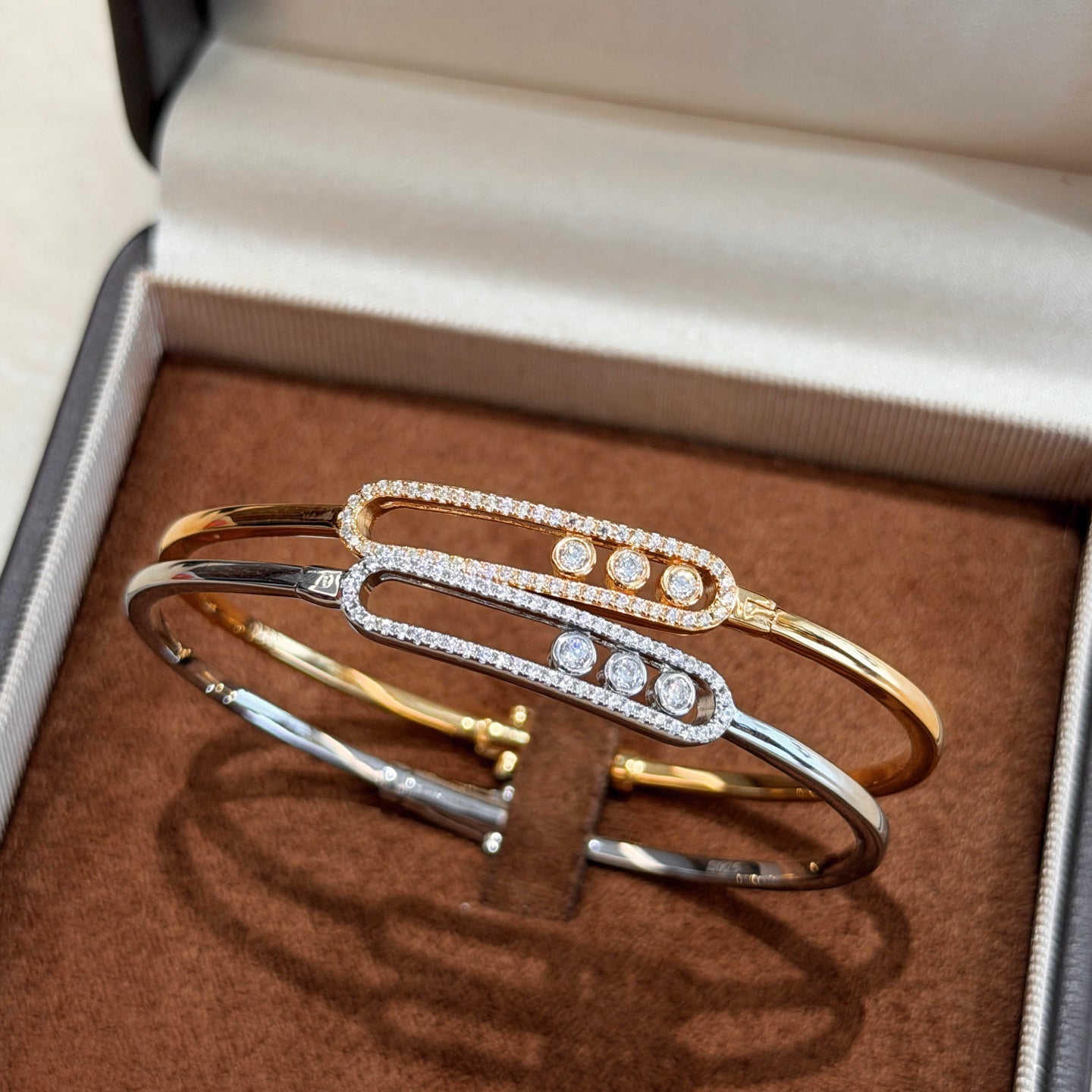 [Eterna Jewels]Move Pavé Diamond Bangle Bracelet M