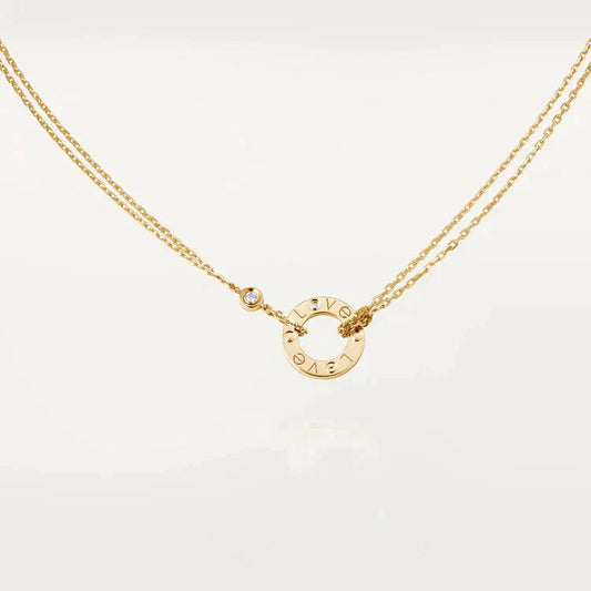 [Eterna Jewels]LOVE NECKLACE 16MM 2 DIAMONDS