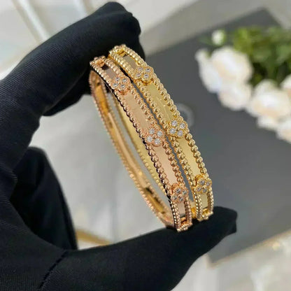 [Eterna Jewels]CLOVER BRACELET 4MM DIAMONDS