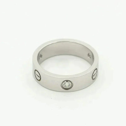 [Eterna Jewels]LOVE RING 5.5MM 3 DIAMONDS SILVER