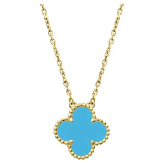 [Eterna Jewels]CLOVER 15MM VINTAGE TURQUOISE NECKLACE