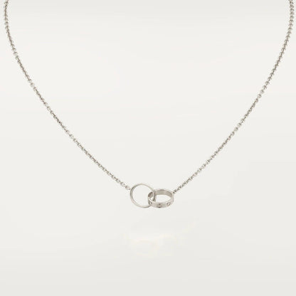 [Eterna Jewels]LOVE NECKLACE PINK GOLD AND SILVER