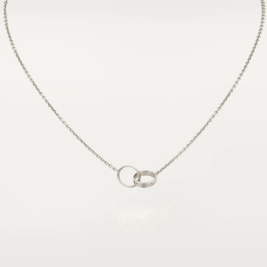 [Eterna Jewels]LOVE NECKLACE PINK GOLD AND SILVER