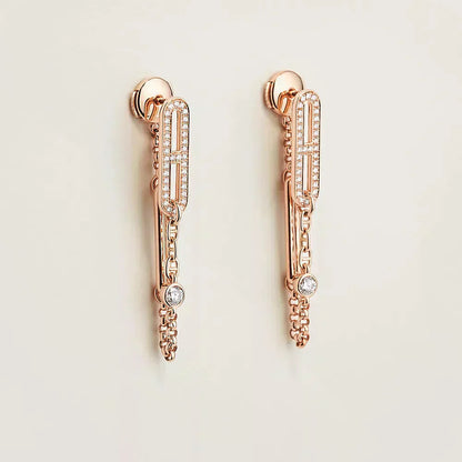 [Eterna Jewels]CHAINE CHAOS DIAMOND DROP EARRINGS