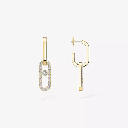 [Eterna Jewels]Move Link Diamond Earrings