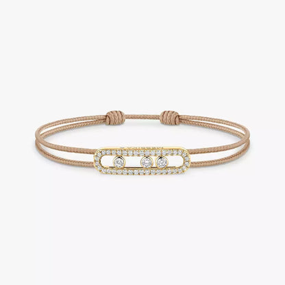 [Eterna Jewels]MK Care(s) pink cord pavé bracelet