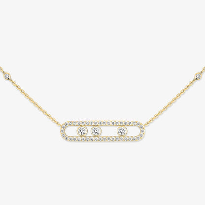 [Eterna Jewels] Move Pave_ Rose Gold Diamond Necklace